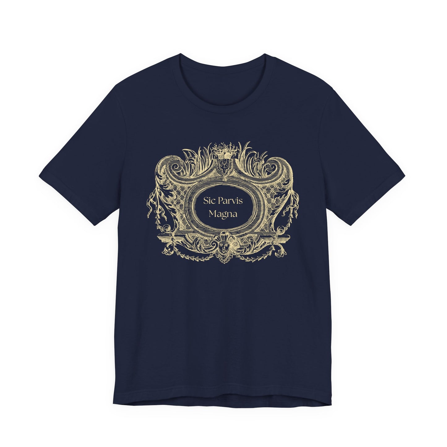 Unisex Sic Parvis Magna T-Shirt | Dark Academia Shirt | Latin Quote Apparel | Gothic Philosophy Tee