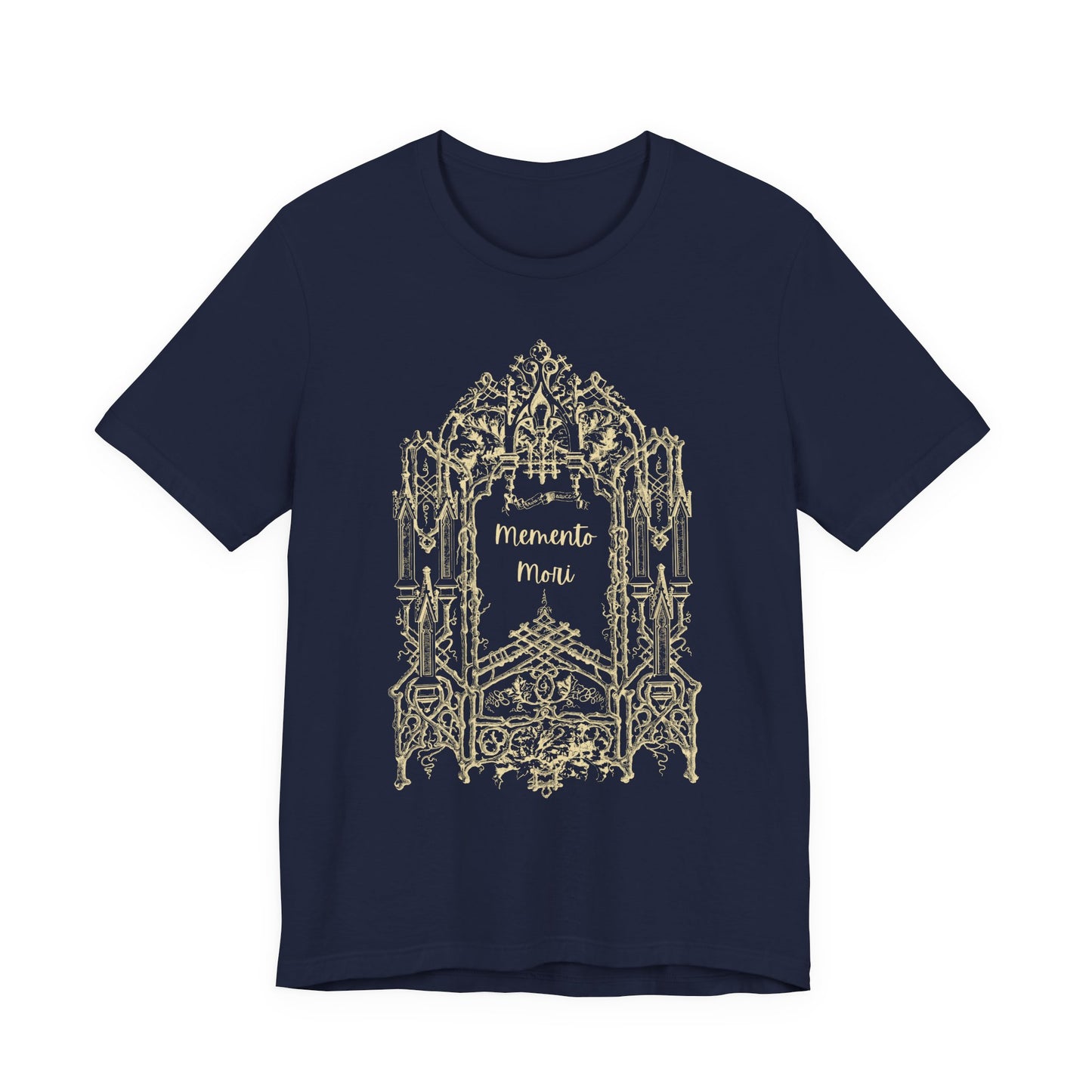 Unisex Memento Mori T-Shirt | Dark Academia Gothic Shirt | Stoic Philosophy Tee | Medieval Latin Quote Apparel