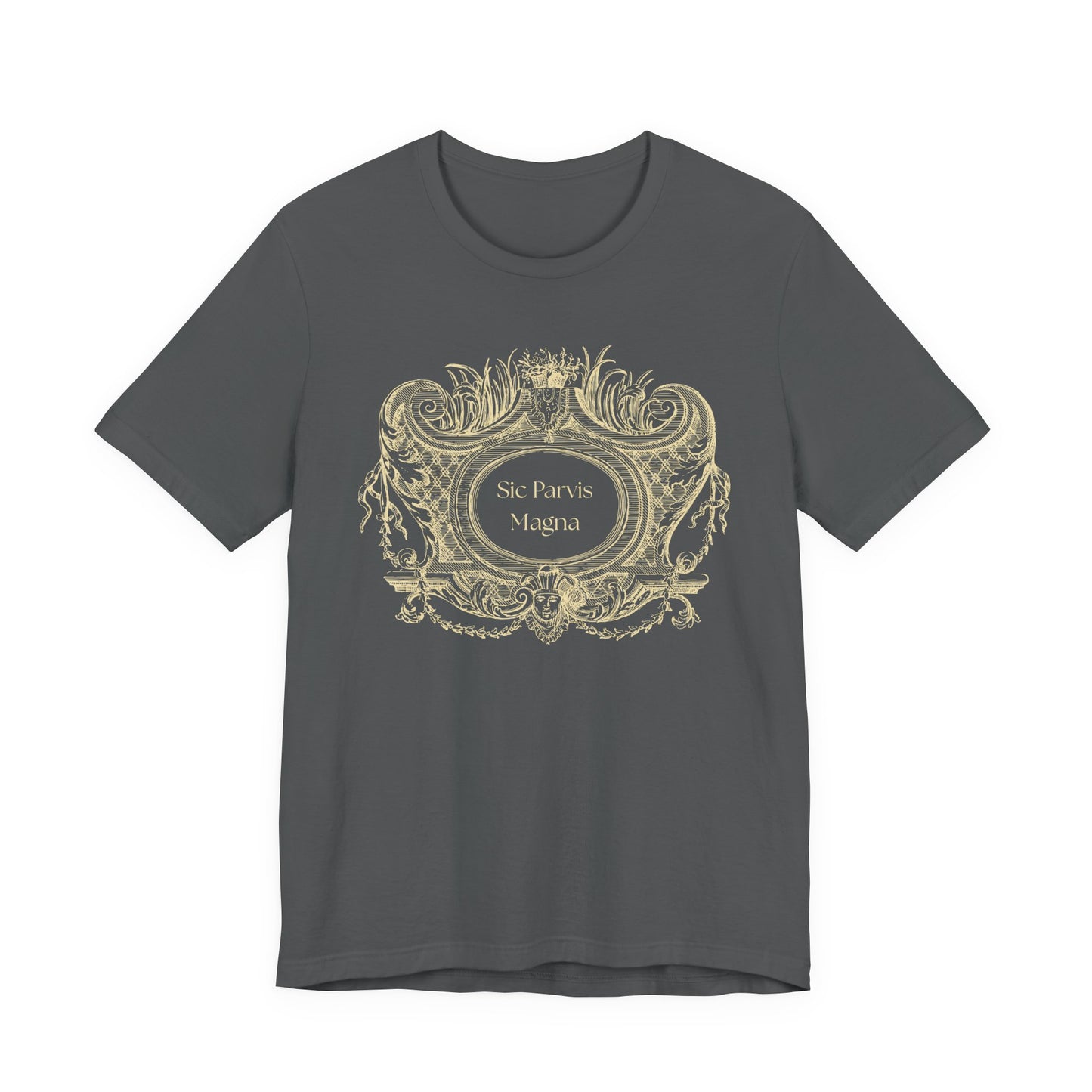 Unisex Sic Parvis Magna T-Shirt | Dark Academia Shirt | Latin Quote Apparel | Gothic Philosophy Tee