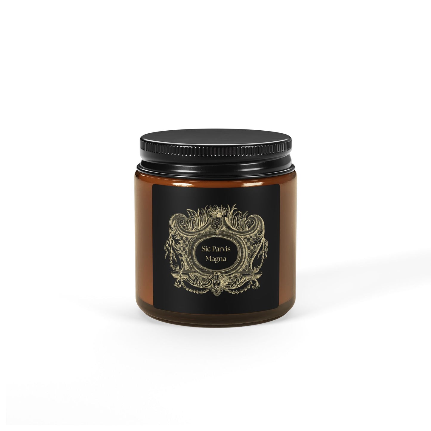 Sic Parvis Magna Candle | Latin Philosophy Candle | Dark Academia Home Decor | Gothic Scented Candle