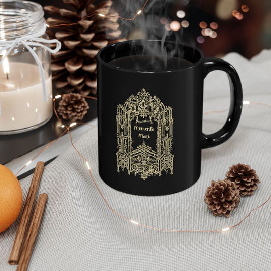 Memento Mori Mug | Latin Philosophy Coffee Mug | Dark Academia Ceramic Mug | Stoic Quote Mug