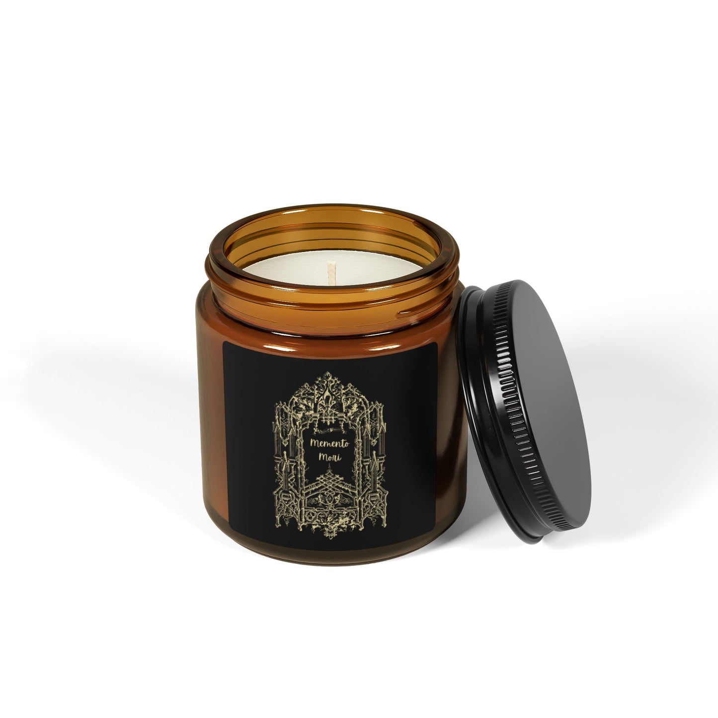 Memento Mori Candle | Latin Philosophy Candle | Dark Academia Home Decor | Stoic Gothic Candle