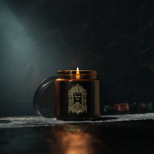 Memento Mori Candle | Latin Philosophy Candle | Dark Academia Home Decor | Stoic Gothic Candle
