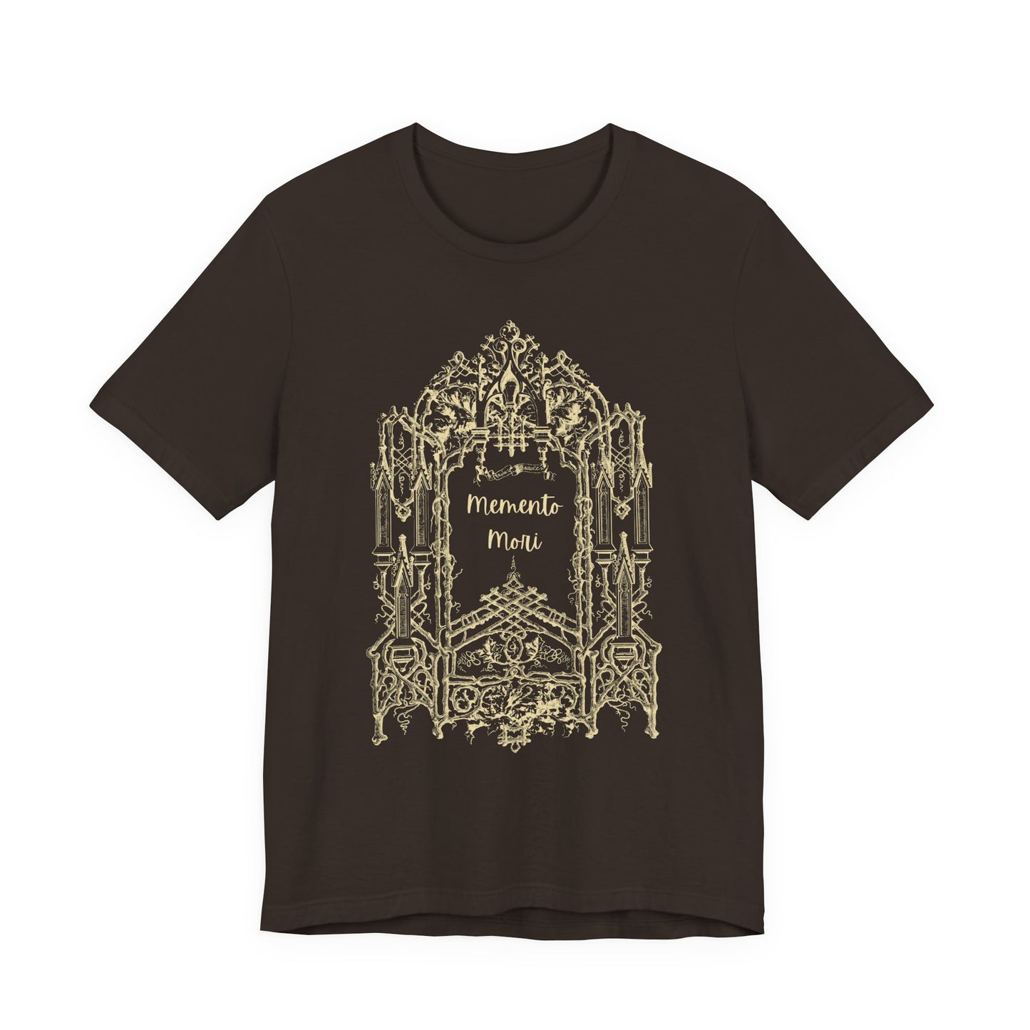 Unisex Memento Mori T-Shirt | Dark Academia Gothic Shirt | Stoic Philosophy Tee | Medieval Latin Quote Apparel