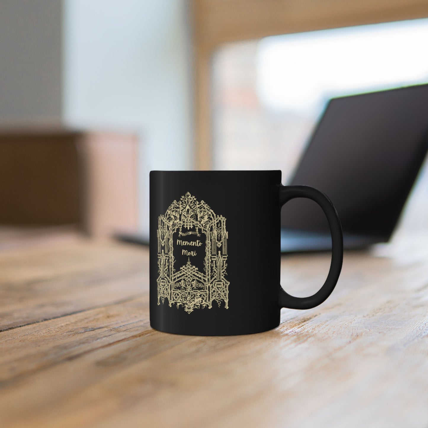 Memento Mori Mug | Latin Philosophy Coffee Mug | Dark Academia Ceramic Mug | Stoic Quote Mug