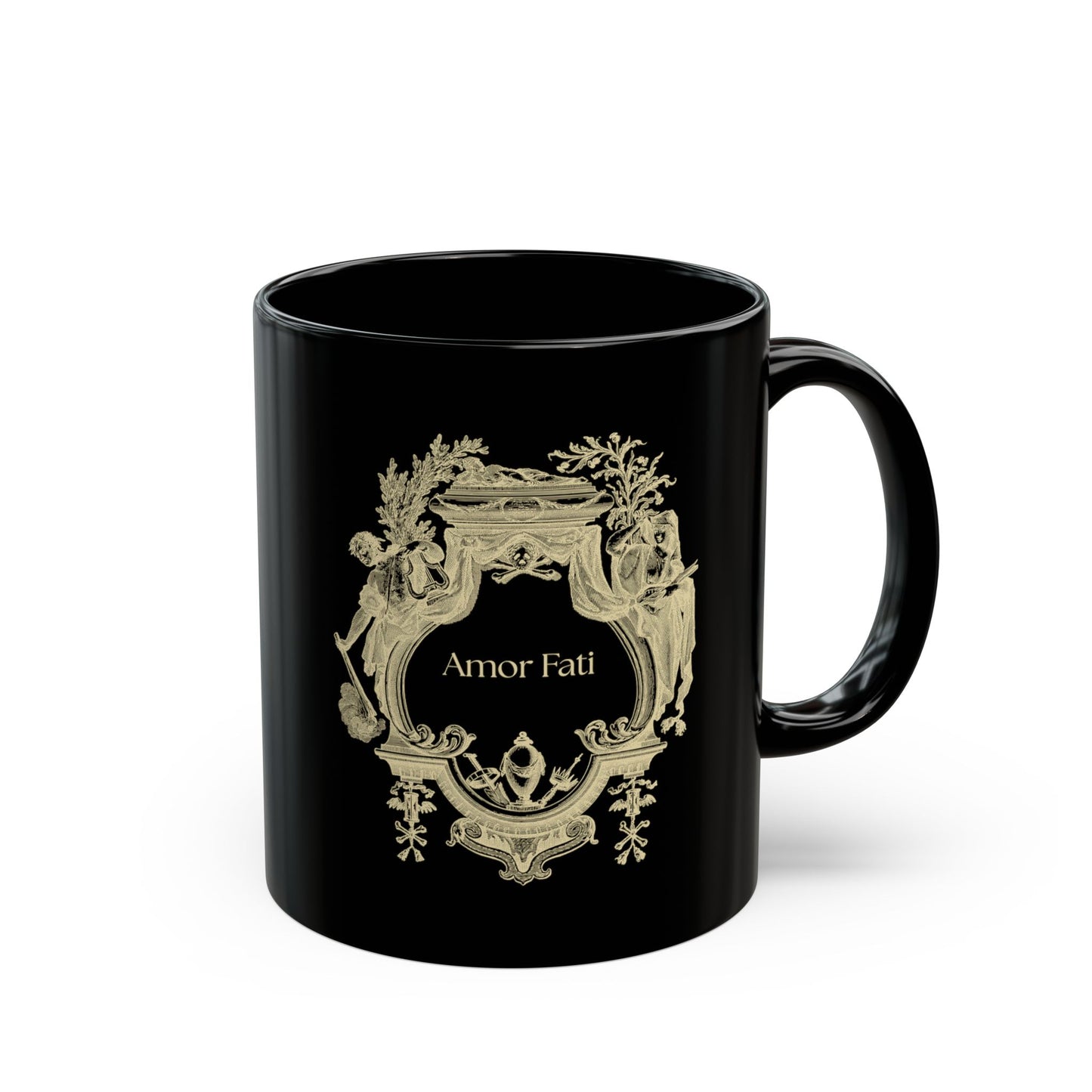 Amor Fati Mug | Stoic Philosophy Coffee Mug | Dark Academia Ceramic Mug | Latin Quote Mug