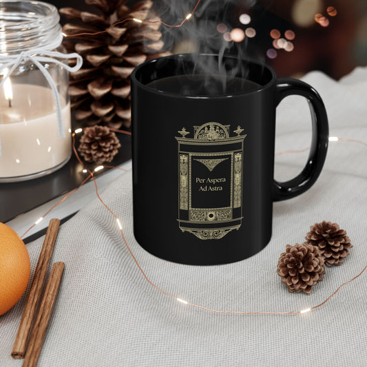 Per Aspera Ad Astra Mug | Latin Philosophy Coffee Mug | Dark Academia Ceramic Mug | Stoic Quote Mug