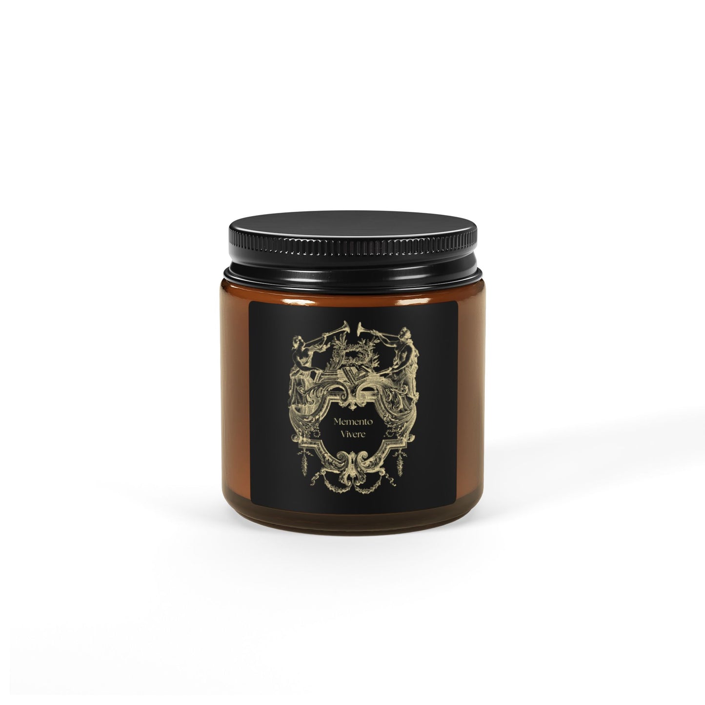 Memento Vivere Candle | Latin Philosophy Candle | Dark Academia Home Decor | Mindfulness Gothic Candle