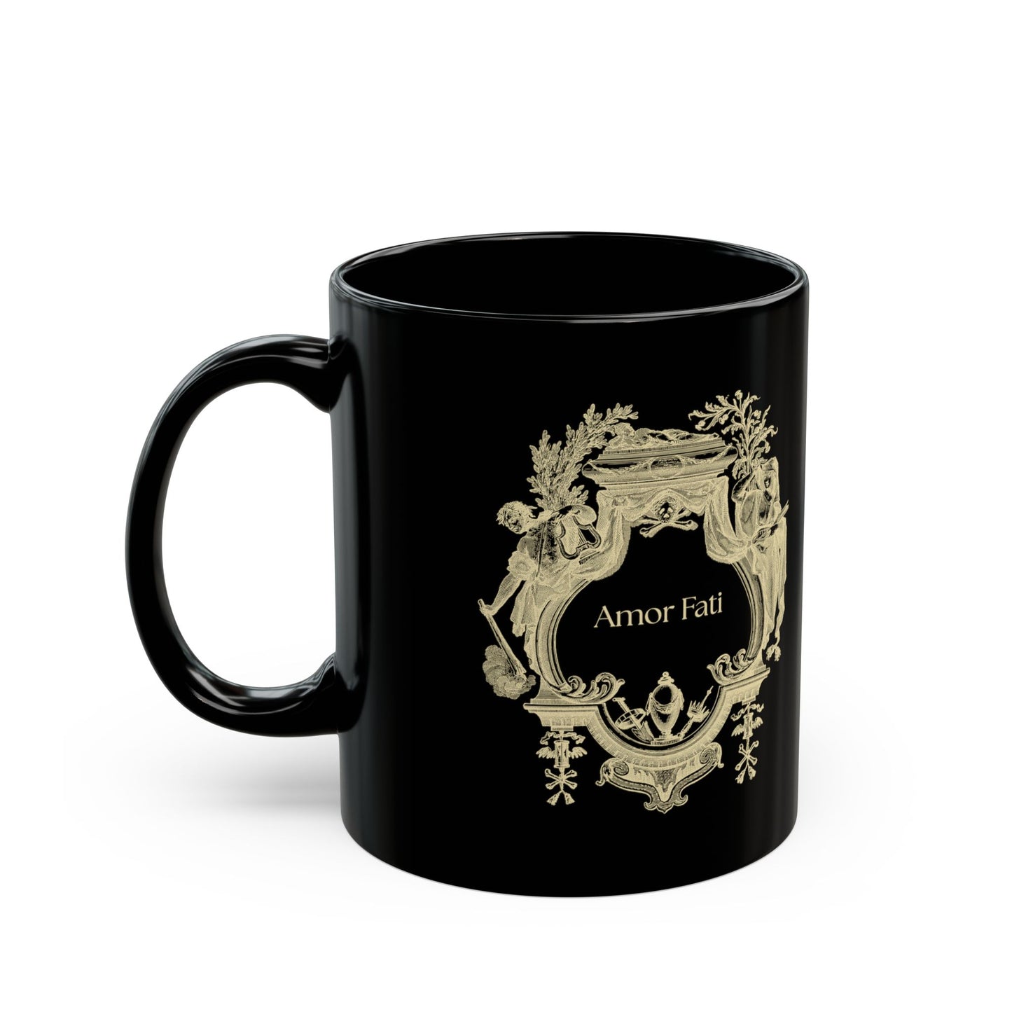 Amor Fati Mug | Stoic Philosophy Coffee Mug | Dark Academia Ceramic Mug | Latin Quote Mug