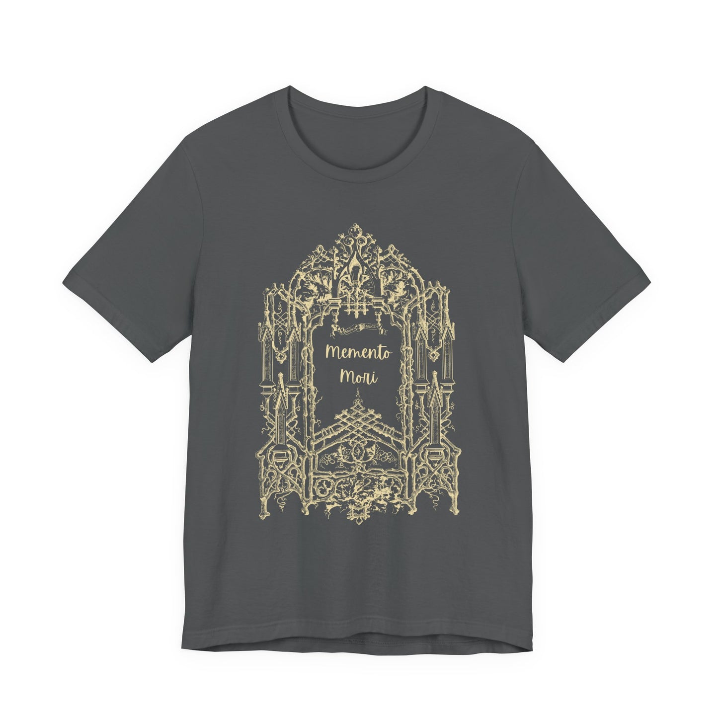 Unisex Memento Mori T-Shirt | Dark Academia Gothic Shirt | Stoic Philosophy Tee | Medieval Latin Quote Apparel