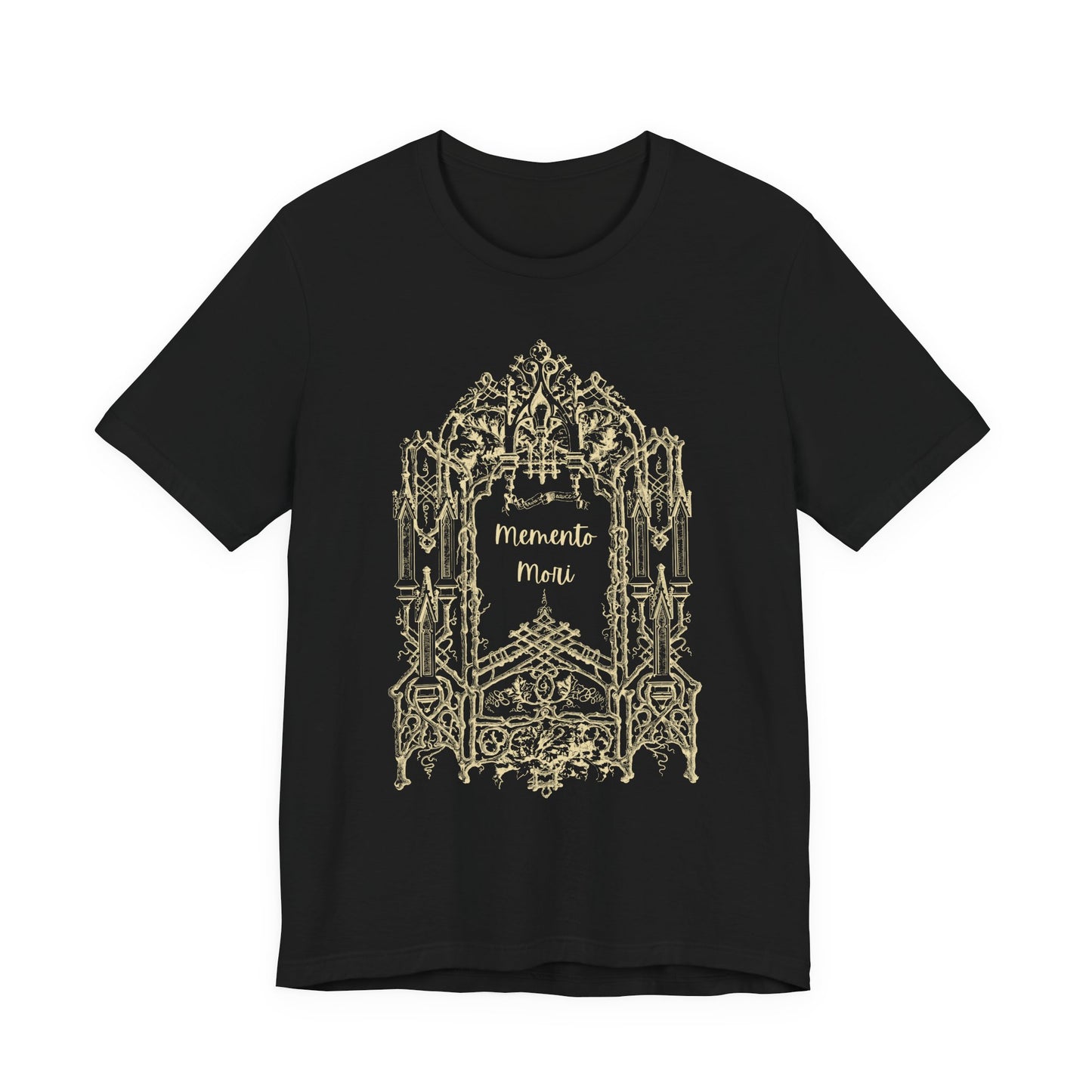 Unisex Memento Mori T-Shirt | Dark Academia Gothic Shirt | Stoic Philosophy Tee | Medieval Latin Quote Apparel