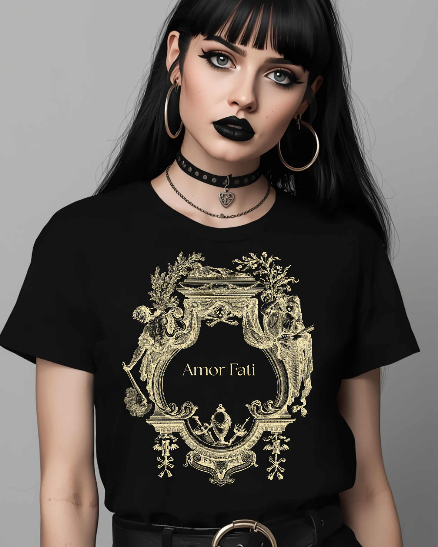 Unisex Amor Fati T-Shirt | Stoic Philosophy Shirt | Dark Academia Apparel | Latin Quote Gothic Tee