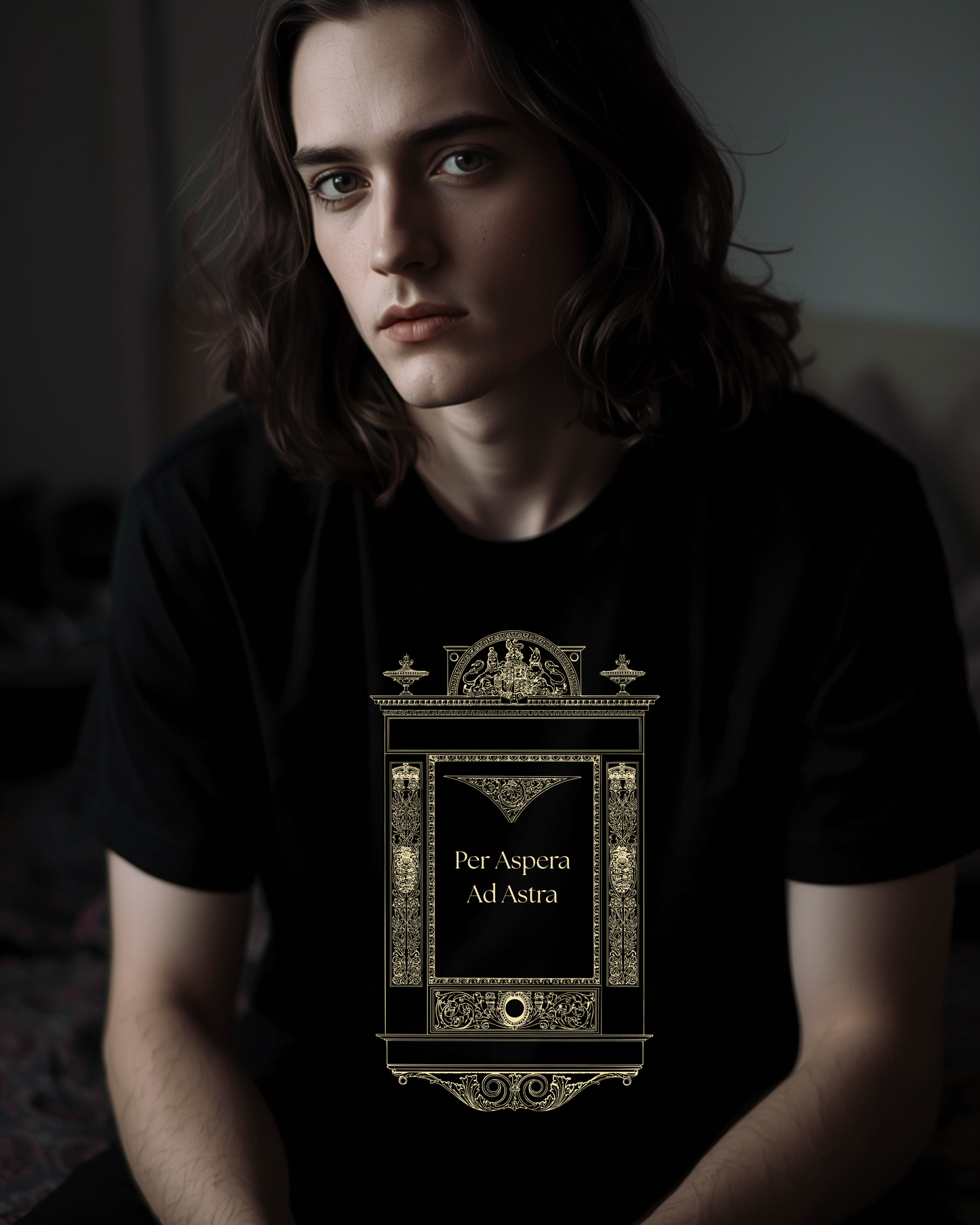 Unisex Per Aspera Ad Astra T-Shirt | Latin Quote Shirt | Dark Academia Apparel | Stoic Philosophy Gothic Tee